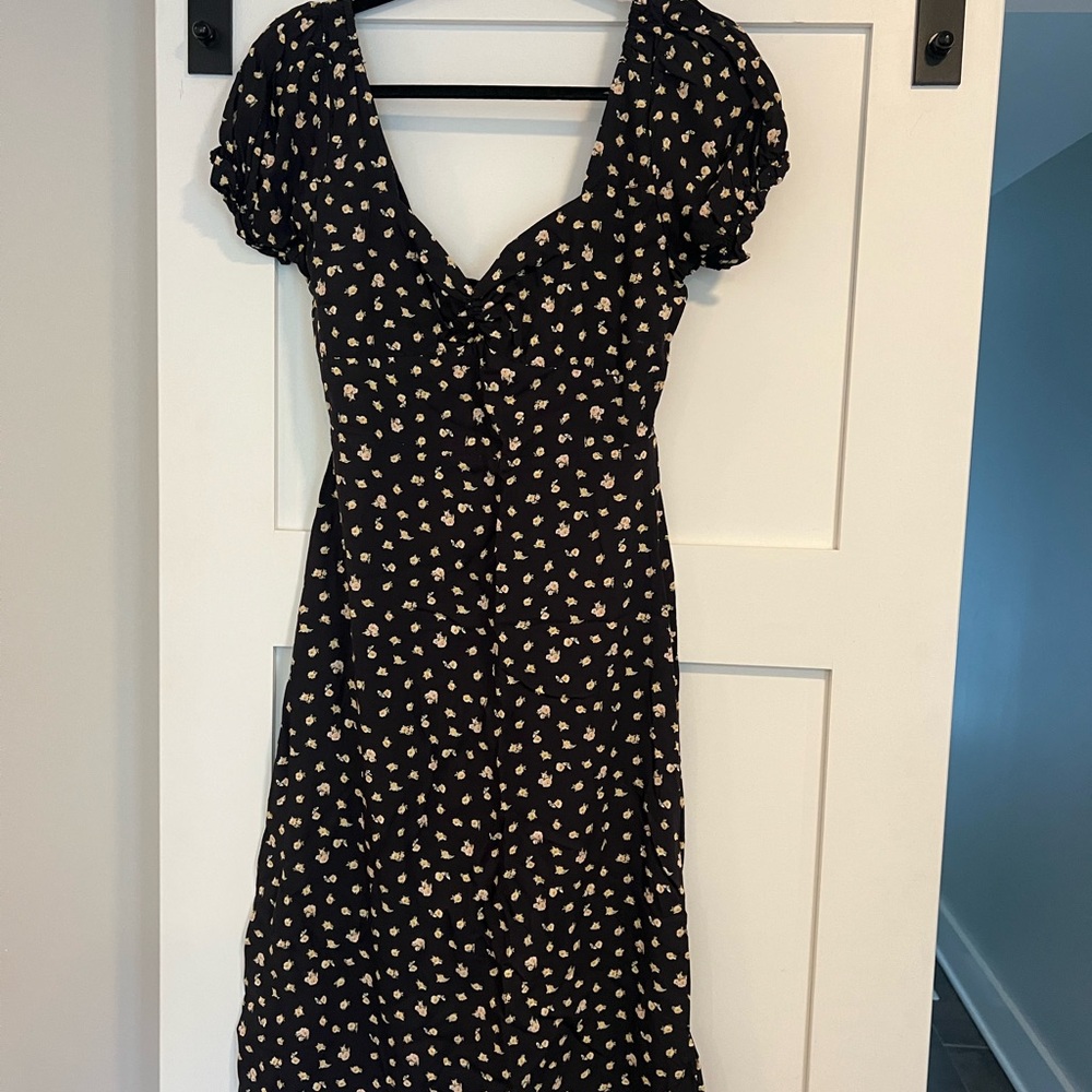 Floral Black Dress